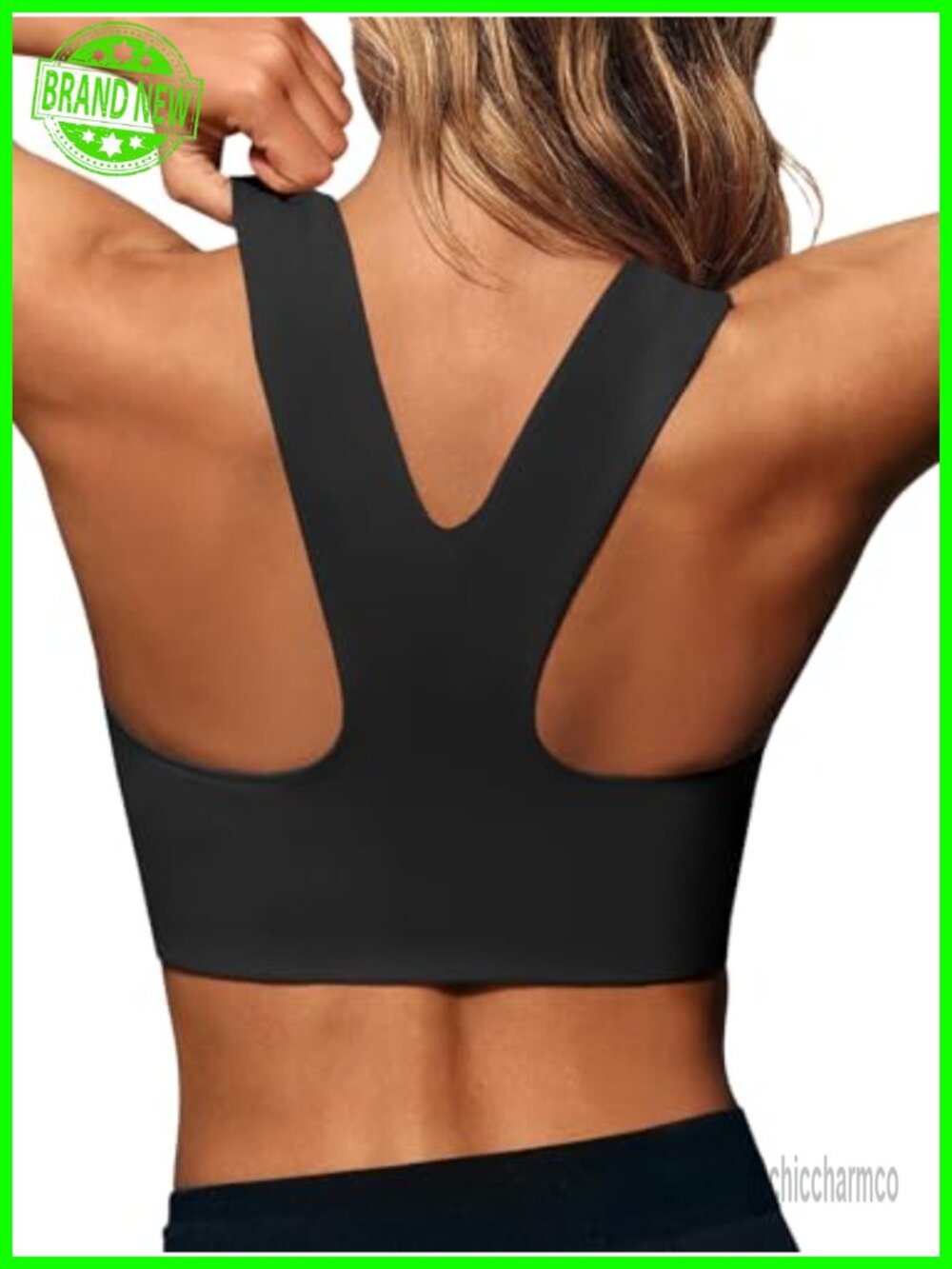 Buttery Soft Square Neck Sports Bra Longline Crop Top High Support
